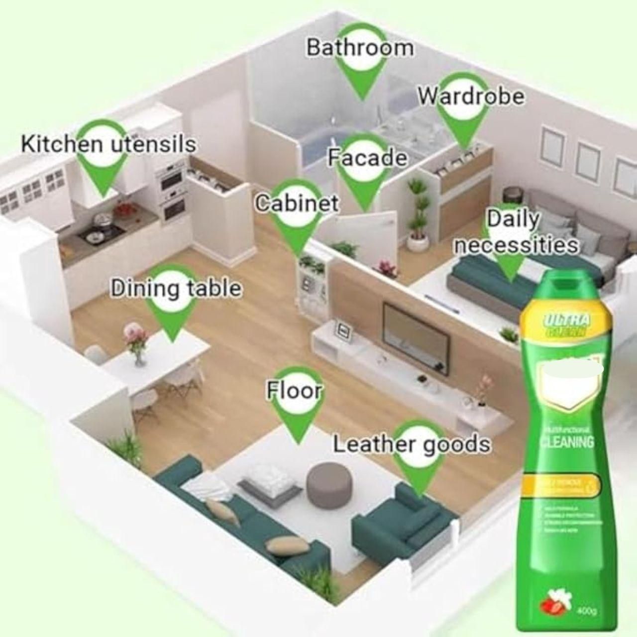 Ultra Clean Multi Functional Cleaning Milk 400 g Pack of 2